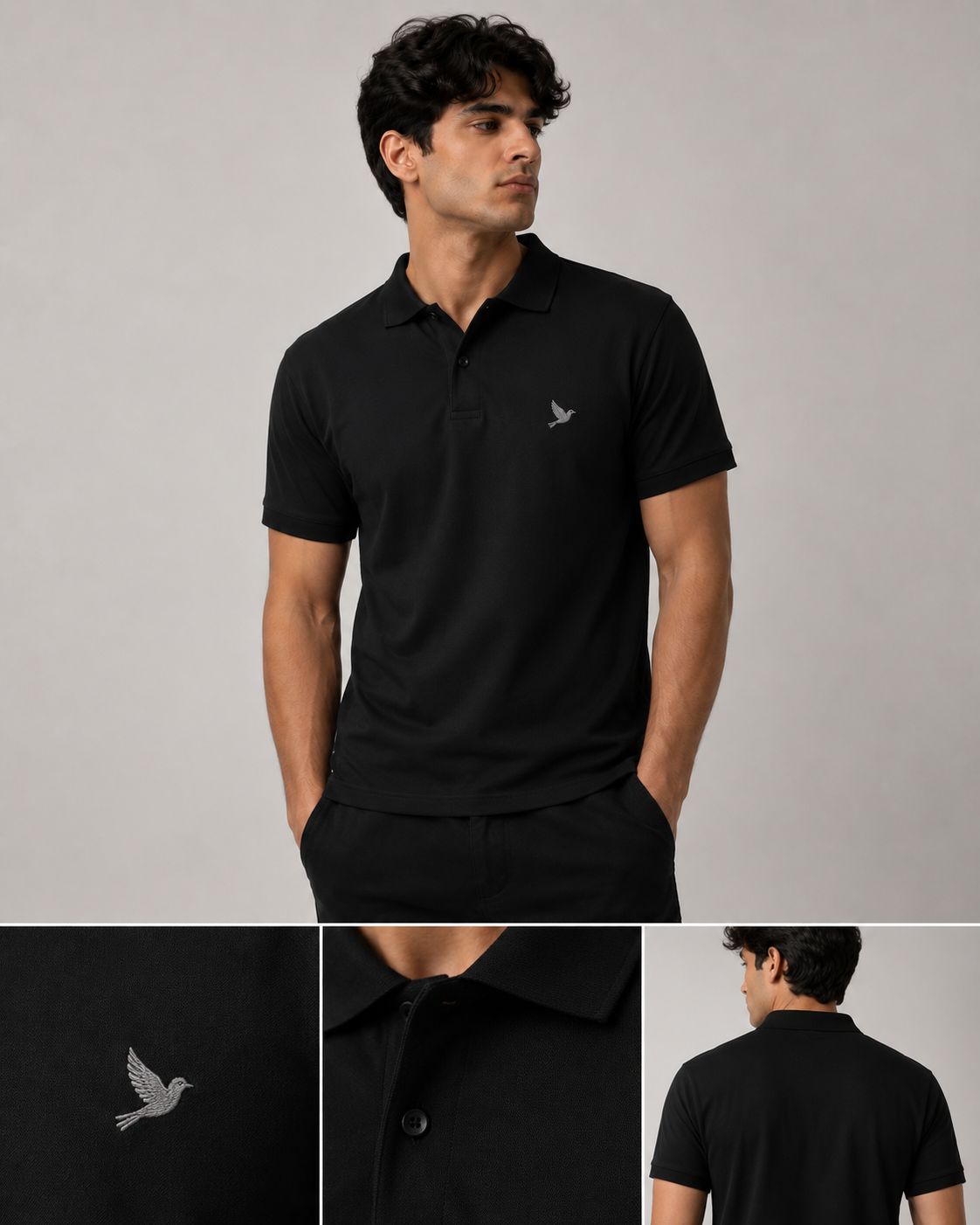Sparrow Men's Polo premium t shirt.